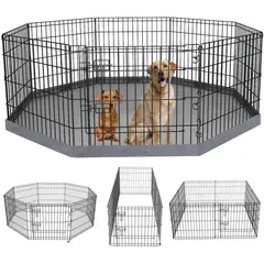 undefined - Corral PETIME para Perros de 8 Paneles con Base Impermeable Incluida