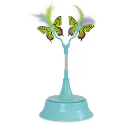 undefined - Juguete Interactivo para Gato con Mariposas Saltarinas y Base Adaptable para Pistas