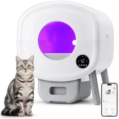 undefined - Arenero Automático para Gatos TAYACICY Tambor 95L con Cesto Sellado 15L y Control App