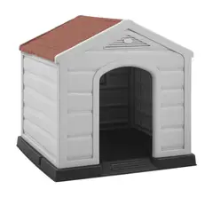 RIMAX - Casa para Perros Plástica 92x90x89 Cm Grande Terracota V