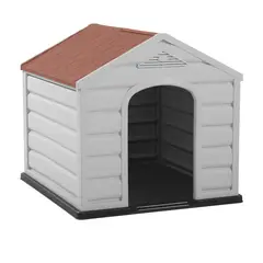RIMAX - Casa P/Perros Plástica 68x61x58.5 Cm Pequeña Terracota