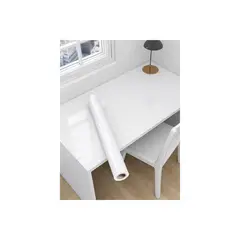 undefined - Papel Tapiz Blanco Brillante Autoadhesivo 40 cm x 300 cm Impermeable Removible