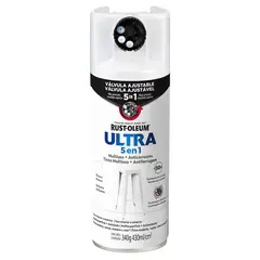 RUST OLEUM - Aerosol Multiuso Ultra 5 En 1 Blanco Brillante 340 Gr