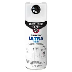 RUST OLEUM - Aerosol Multiuso Ultra 5 En 1 Blanco Mate 340 Gr