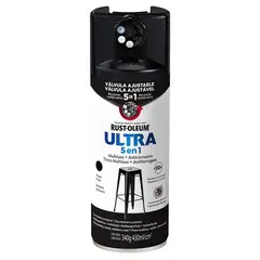 RUST OLEUM - Aerosol Multiuso Ultra 5 En 1 Negro Mate 340 Gr