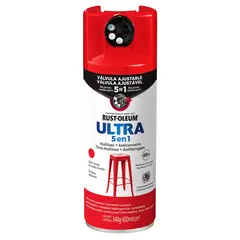 RUST OLEUM - Aerosol Multiuso Ultra 5 En 1 Rojo Cereza Brillante 340 Gr