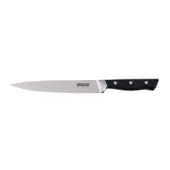 IMUSA - Cuchillo Rebanador/Fileteador 20cm Acero Inoxidable con Mango en Baquelita Perfect Resist Negro