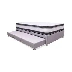 MUEBLES REM - Combo Cama Tarima Nido + Colchón Blaser Doble Pillow 120 Semidoble