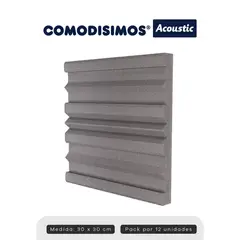 COMODISIMOS - Paneles Acústicos Autoadhesivos Cuadrados Troquelados 30x30x5 Por 12 Unidades 1.08 .2