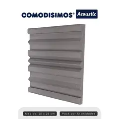 COMODISIMOS - Paneles Acústicos Autoadhesivos Cuadrados Troquelados Con Angulo 25x25x5 Por 12 Unidades 0.75 M2