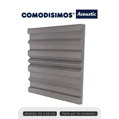COMODISIMOS - Paneles Acústicos Autoadhesivos Cuadrados Troquelados Con Angulo 50x50x5 Por 12 Unidades 3m2