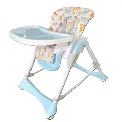 EBABY - Silla de Comedor Lori Azul Cielo Animales Eb624