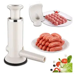 52 BITS - Máquina para Hacer Embutidos Salchichas Manuales con 2 Boquillas