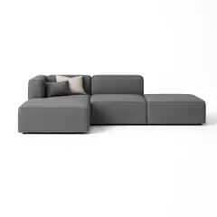 MUEBLES DE LUJO - Sofá En L Izquierdo Amiens Tela Anti Fluidos 276x70x70