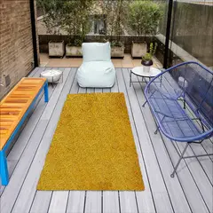 CUPERZ - Pasto Grama Sintética Curly 2X1M Amarillo