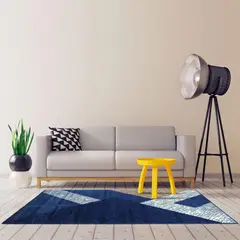 CUPERZ - Tapete Shiraz Geometric Azul 120Cmx170Cm