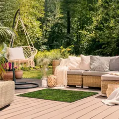 CUPERZ - Pasto Grama Sintética Golden 1500Gr 2X2M Espesor 30Mm Verde