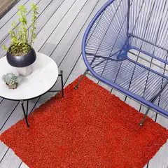 CUPERZ - Pasto Grama Sintética Curly 1X1M Espesor 11Mm Rojo