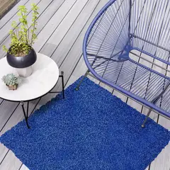 CUPERZ - Pasto Grama Sintética Curly 1X1M Espesor 11Mm Azul