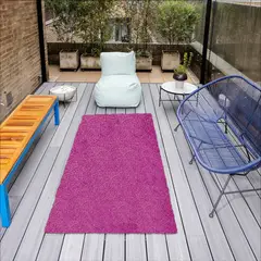 CUPERZ - Pasto Grama Sintética Curly 2X1M Fucsia