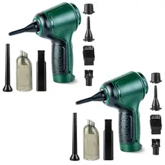 ENERGY PLUS - Set Por 2 Aspiradora Sopladora Portátil para Carro y Teclado Usb Verde