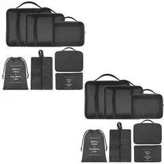 ENERGY PLUS - Set X14 Bolsas Organizadoras Para Maleta Cubos de Viaje Gris