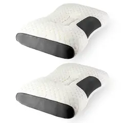 ENERGY PLUS - Set X2 Almohada Cervical Ortopédica Con Soporte Ergonómico