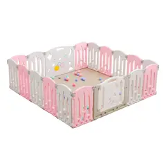 undefined - Corral Plegable Bebe Playpen 14+2 Rosado
