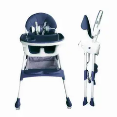 undefined - Silla Comedor Plegable para Bebe Azul