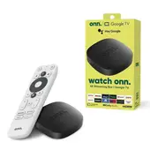 52 BITS - Android TV Box Tipo Watch Onn 4k Negro Control Remoto