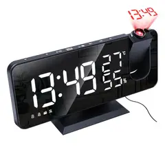 52 BITS - Reloj Despertador Digital con Proyector de 180° Pantalla LED