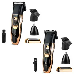 STYLE STARS - Set x 2 Afeitadora Eléctrica 3 En 1 Recargable E Inalámbrica Dorada