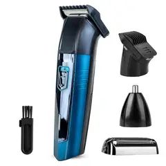 STYLE STARS - Máquina Afeitadora Eléctrica 3 En 1 Recargable E Inalámbrica Azul