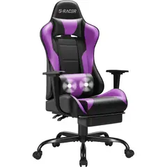 undefined - Silla Gamer Ergonómica con Reposapiés y Respaldo Reclinable