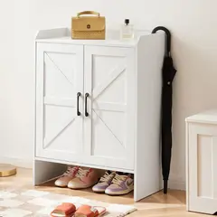 undefined - Zapatero de Madera con Estantes Ajustables