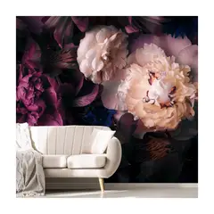 undefined - Papel Tapiz Floral MFWFM con Peonías Oscuras para Dormitorio 358x244cm