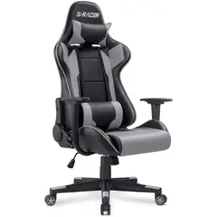 undefined - Silla Ejecutiva Ergonómica de Cuero Sintético con Reposacabezas y Soporte Lumbar