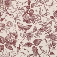 undefined - Papel Tapiz Floral LOVADA de Rosas Rojas Autoadhesivo 299.7 cm x 39.8 cm