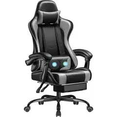 undefined - Silla Gamer Homall Ergonómica con Masaje Lumbar y Reposapiés Retráctil