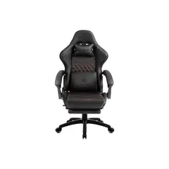 undefined - Silla Gamer Dowinx Ergonómica con Masaje Lumbar y Reposapiés Retráctil