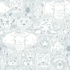undefined - Papel Tapiz de Animales Jungle Autoadhesivo de 17.3x78.7 cm