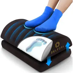 undefined - Reposapiés Ajustable Delfori Negro De Espuma Viscoelástica