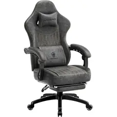 undefined - Silla Gamer Dowinx Ergonómica de Cuero Transpirable con Masaje y Reposapiés