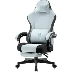 undefined - Silla Gamer Dowinx Ergonómica con Masaje Lumbar y Tela Transpirable
