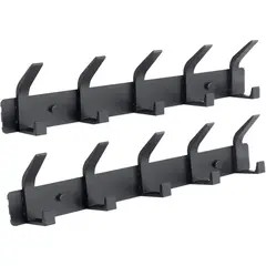 undefined - Perchero de Pared con 5 Ganchos de Metal Doble Heavy Duty