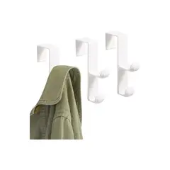 INTERDESIGN - Gancho Doble de Plástico iDesign para Puerta Set de 3