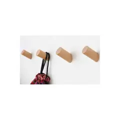 undefined - Ganchos de Madera Rústicos 4 Piezas Soporte Pesado