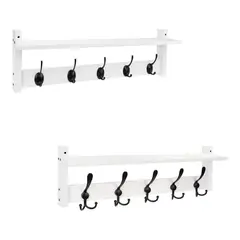 undefined - Perchero de Pared Homode Estante de 24 con 5 Ganchos