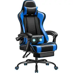 undefined - Silla Gamer Homall Ergonómica con Masaje Lumbar y Reposapiés