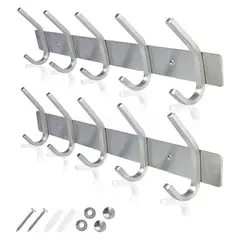 undefined - Perchero de Pared GlazieVault Acero Inoxidable 2 Ganchos